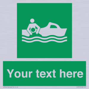 Custom sign safe condition Rescue boat